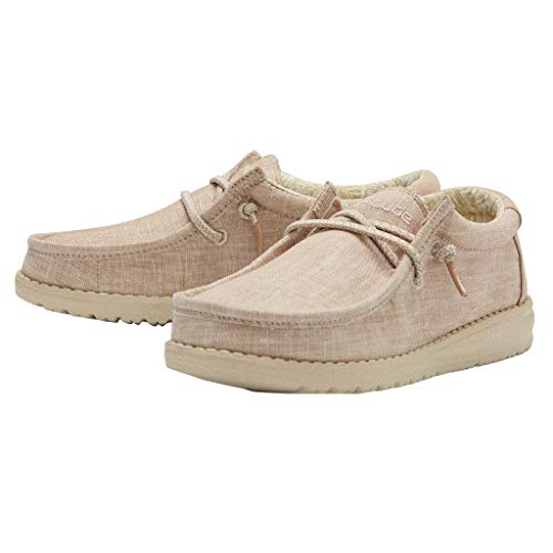 Hey Dude Wally Youth - Kids Beige Shoe Deals Outlet