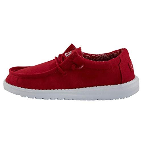 Hey Dude Wally Youth - Kids Red Shoe Deals Outlet
