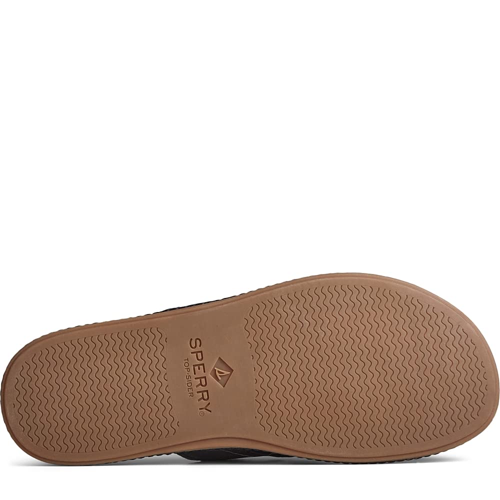 Sperry Waveside Plush Thong - Women's Black Shoe Deals Outlet