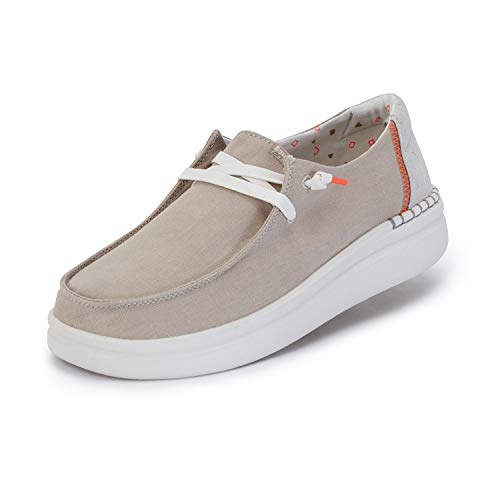 Hey Dude Wendy Rise - Women's Chambray Sandshell Shoe Deals Outlet