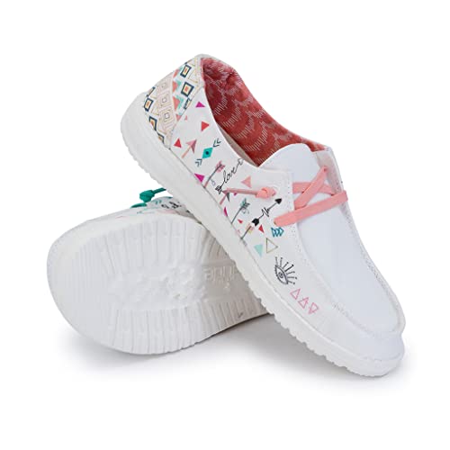 Hey Dude Wendy - Women's Doodle Star White Shoe Deals Outlet