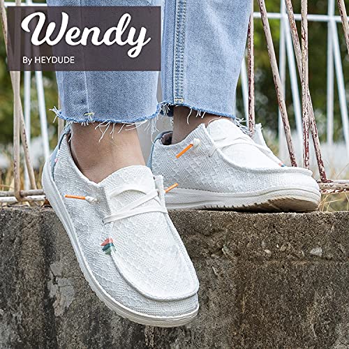 Hey Dude Wendy - Women's White/Crochet Shoe Deals Outlet