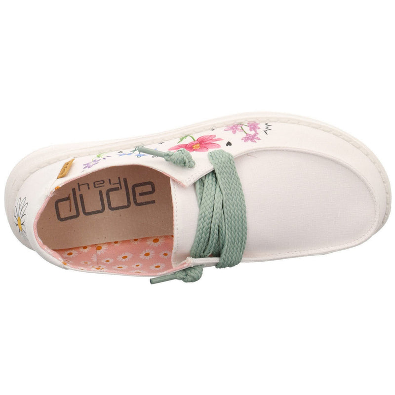 Hey Dude Wendy - Women's Doodle White Shoe Deals Outlet