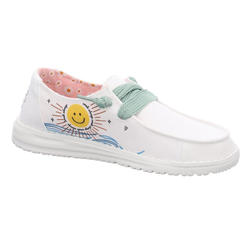 Hey Dude Wendy - Women's Doodle White Shoe Deals Outlet