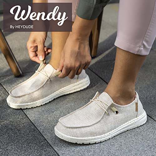 Hey Dude Wendy - Women's Wendy White Nut Shoe Deals Outlet