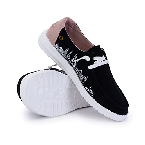 Hey Dude Wendy - Women's Doodle Black Shoe Deals Outlet