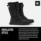 SOREL Whitney ll Tall Lace - Women's Black Shoe Deals Outlet