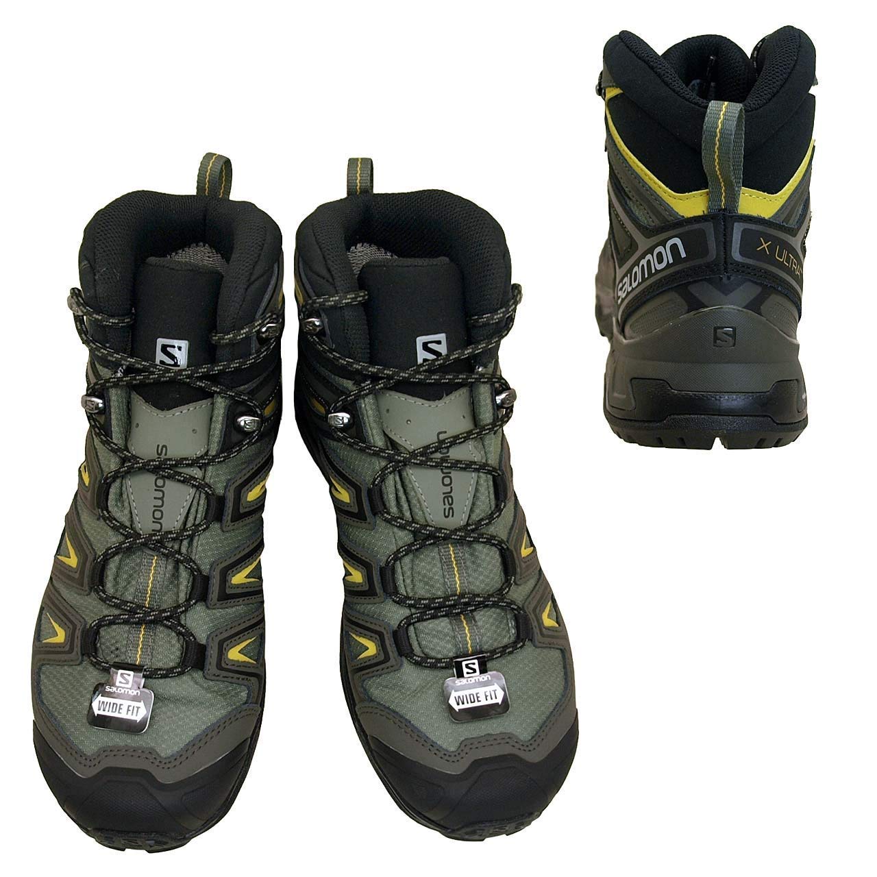 Salomon X Ultra 3 GTX - Men's Castor Gray/Black/Green Sulphur Shoe Deals Outlet