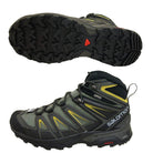Salomon X Ultra 3 Mid GTX - Men's Castor Gray/Black/Green Sulphur Shoe Deals Outlet
