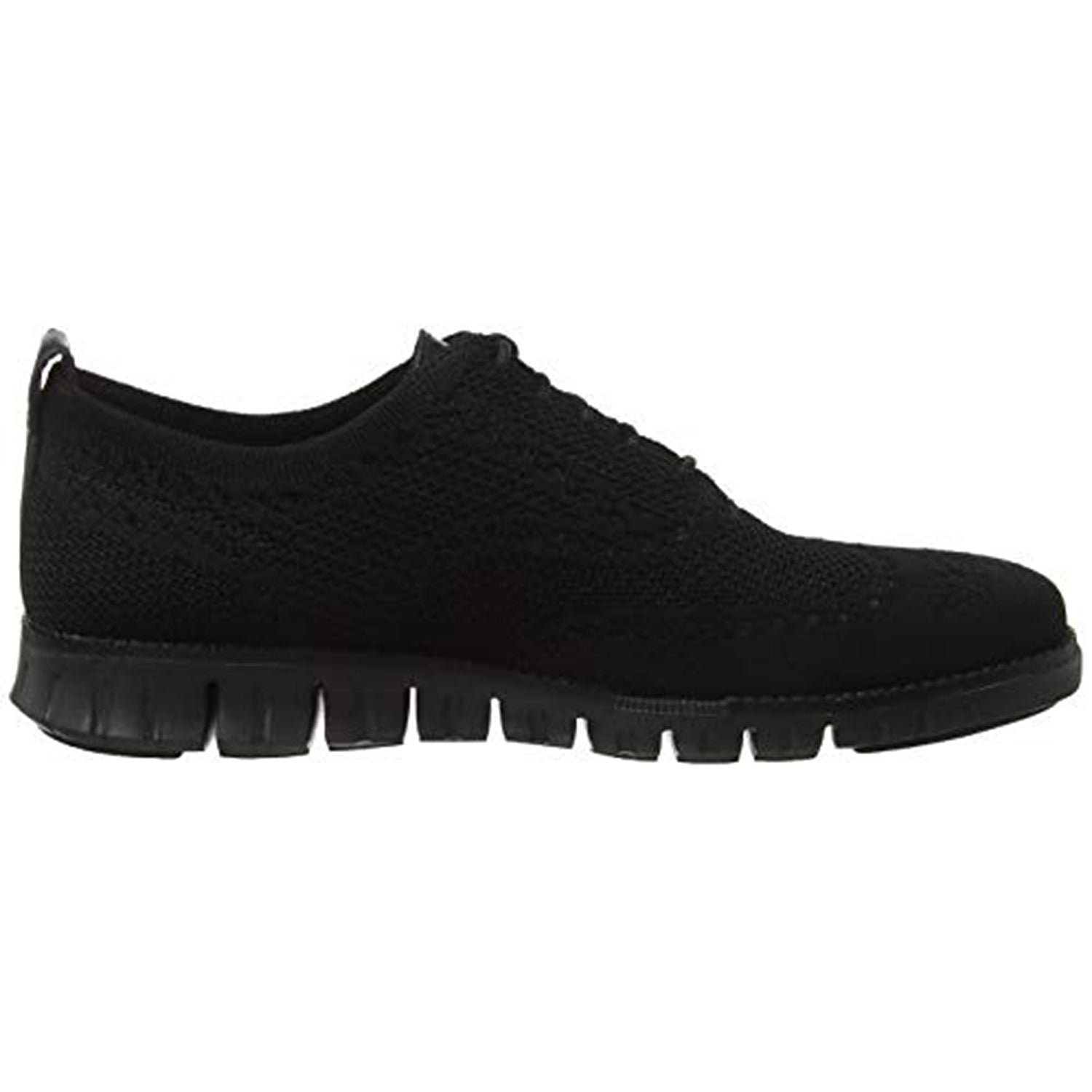 Cole Haan ZeroGrand Stitchlite Wingtip Oxford - Men's Black Knit/Black Shoe Deals Outlet