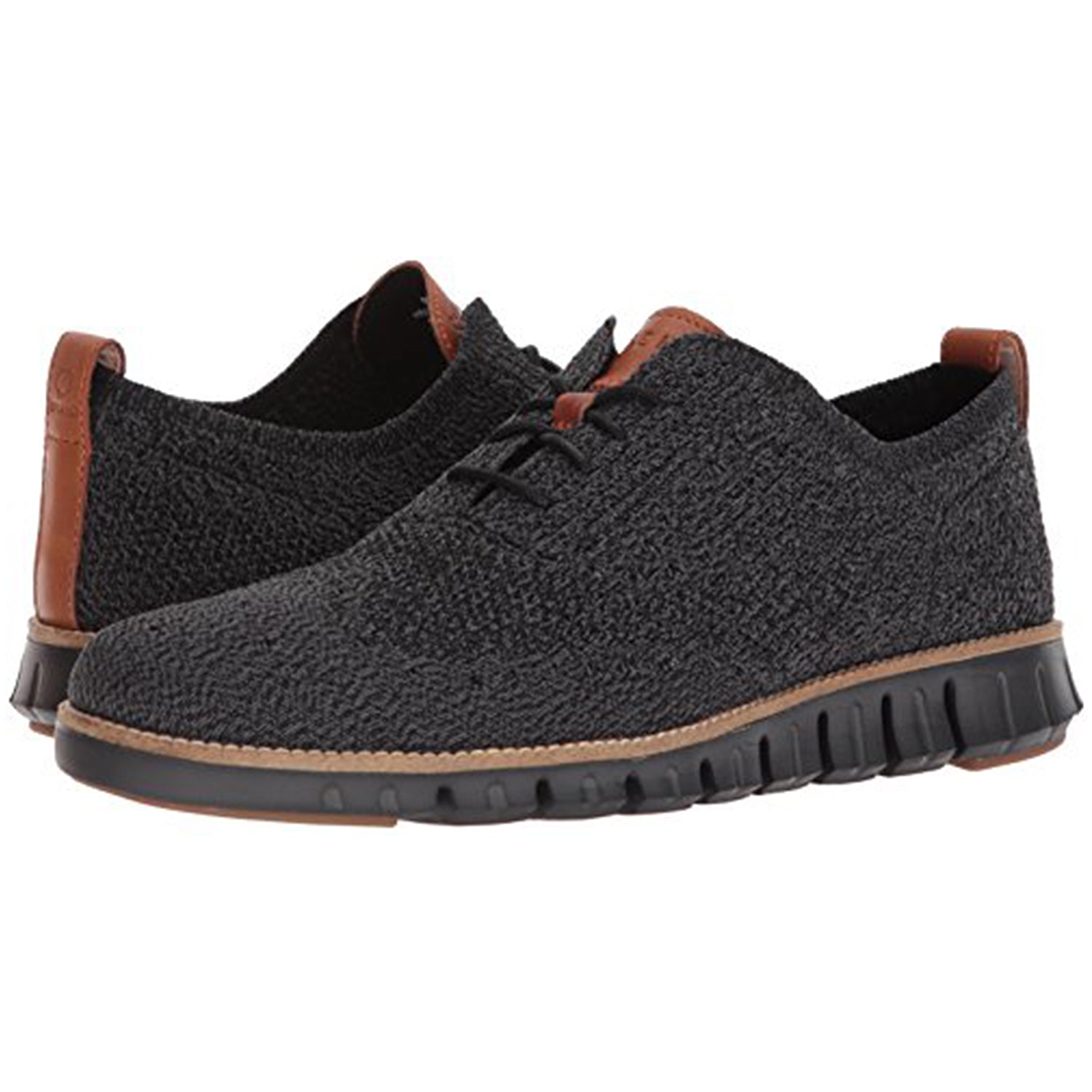 Cole Haan ZeroGrand Stitchlite Wingtip Oxford - Men's Black/Magnet/Black Shoe Deals Outlet
