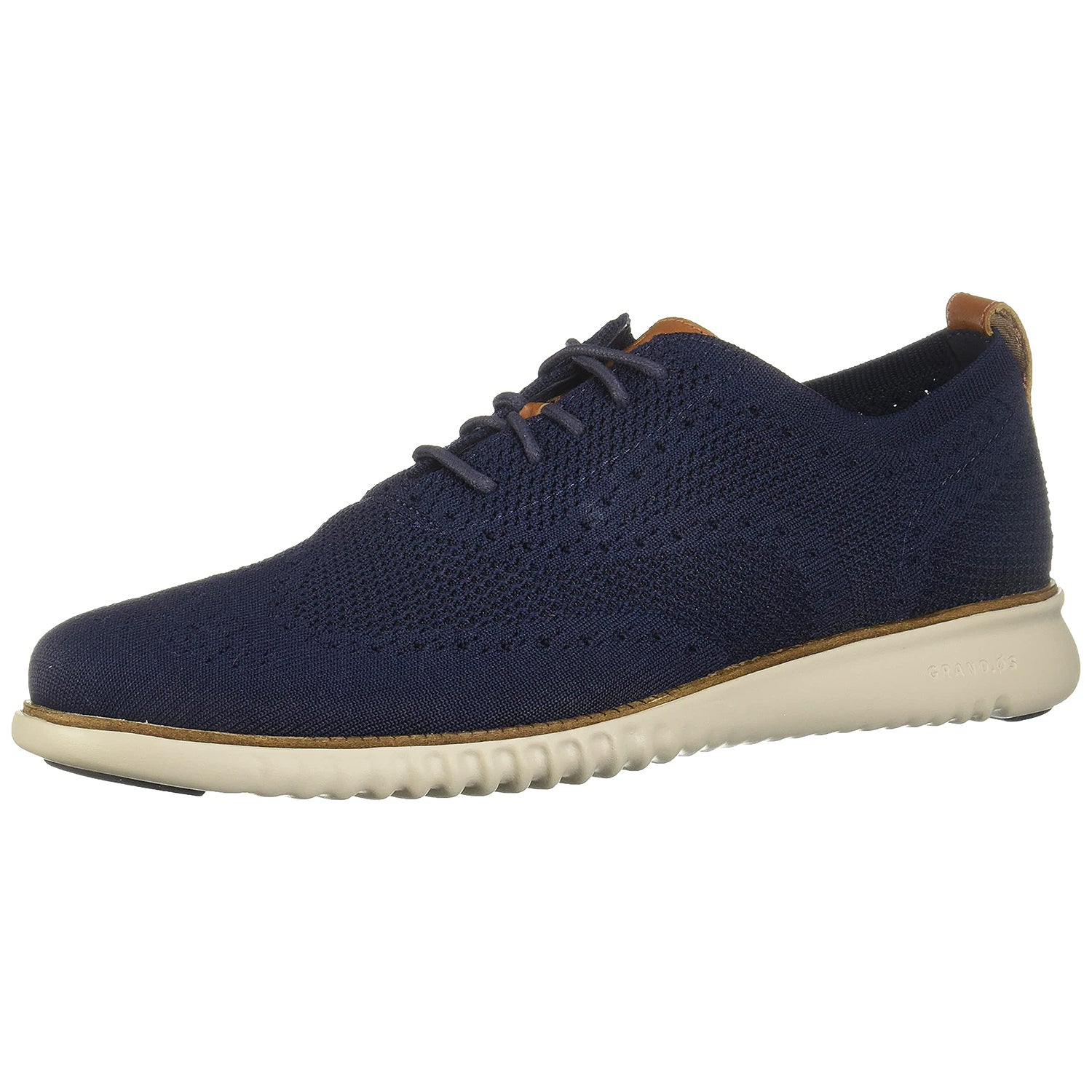 Cole Haan ZeroGrand Stitchlite Wingtip Oxford - Men's Marine Blue/Vapor Grey Shoe Deals Outlet