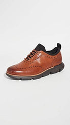 Cole Haan ZeroGrand Wingtip Oxford - Men's British Tan - java Shoe Deals Outlet