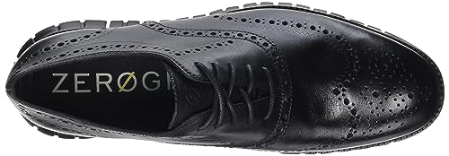 Cole Haan ZeroGrand Wingtip Oxford - Men's Black Closed Holes/Black Shoe Deals Outlet