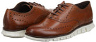 Cole Haan ZeroGrand Wingtip Oxford - Men's British Tan Shoe Deals Outlet
