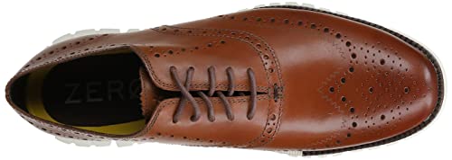 Cole Haan ZeroGrand Wingtip Oxford - Men's British Tan Shoe Deals Outlet
