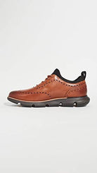 Cole Haan ZeroGrand Wingtip Oxford - Men's British Tan - java Shoe Deals Outlet