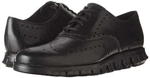 Cole Haan ZeroGrand Wingtip Oxford - Men's Black Closed Holes/Black Shoe Deals Outlet
