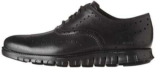 Cole Haan ZeroGrand Wingtip Oxford - Men's Black Closed Holes/Black Shoe Deals Outlet