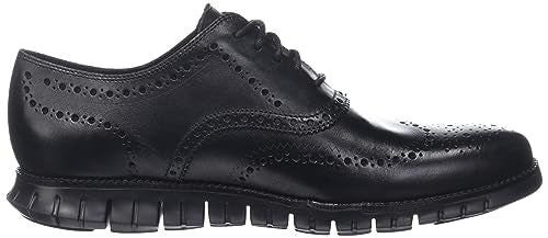 Cole Haan ZeroGrand Wingtip Oxford - Men's Black Closed Holes/Black Shoe Deals Outlet