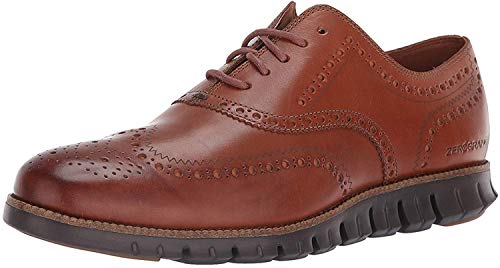 Cole Haan ZeroGrand Wingtip Oxford Seasonal Colors - Men's British Tan Leather/Java Shoe Deals Outlet