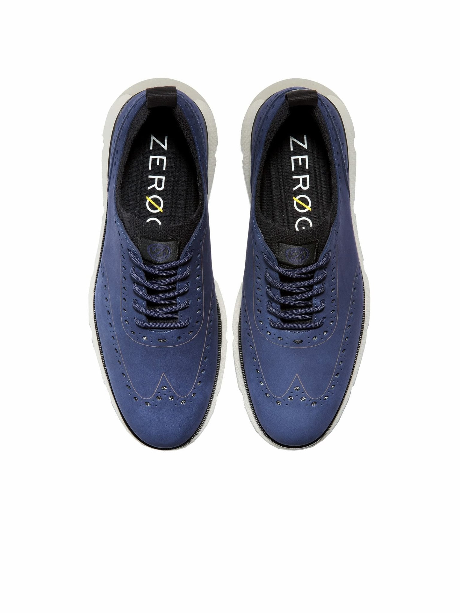 Cole Haan ZeroGrand Wingtip Oxford Seasonal Colors - Men's Marine Blue Nubuck - lunar Rock Shoe Deals Outlet