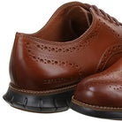 Cole Haan ZeroGrand Wingtip Oxford Seasonal Colors - Men's British Tan Leather/Java Shoe Deals Outlet