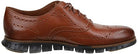 Cole Haan ZeroGrand Wingtip Oxford Seasonal Colors - Men's British Tan Leather/Java Shoe Deals Outlet